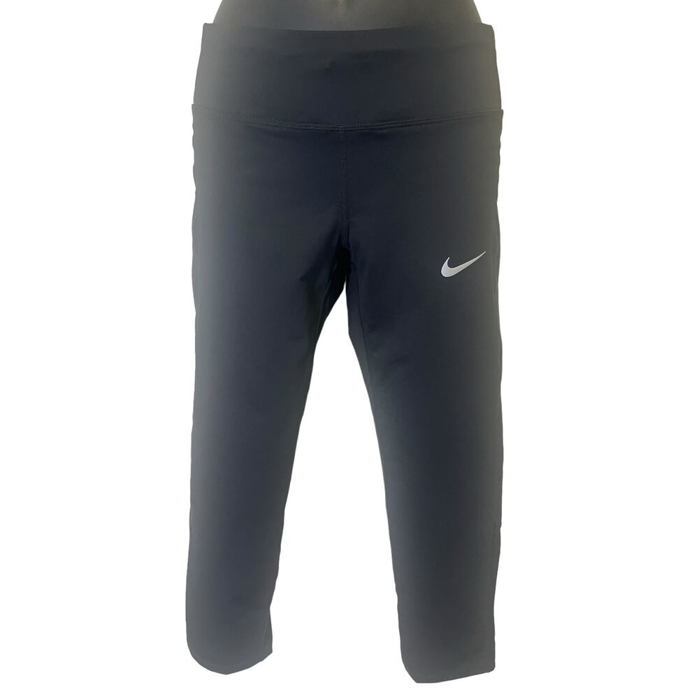 Nike Dri-Fit Capri Leggings Running Athletic Workout Size Small Black